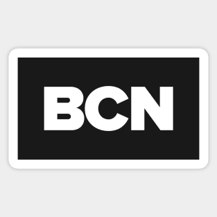 BCN - Barcelona proud city print - white Sticker